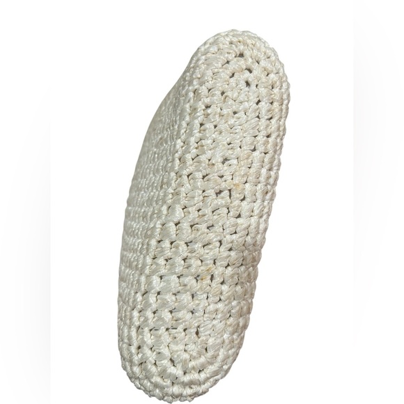 Vintage 60’s 70s bohemian Straw Suede Leaf purse | vintage straw Handbag tote - Picture 6 of 10